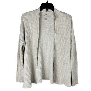 American Eagle Soft Sexy Plush Oatmeal XS Waffle Knit Lounge Cozy Open Cardigan